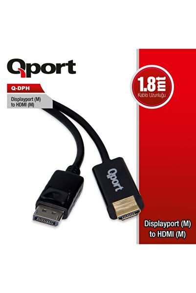 Qport Q-Dph 1.8m Dp(E)=>Hdmi (E)Converter Cable