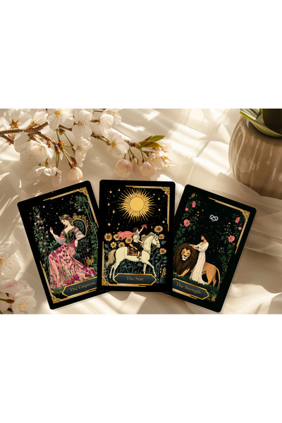 BastetTarot Özel Tasarım Arcane Moon Tarot Destesi Ve Kitapçığı