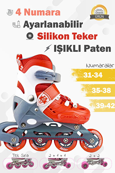 Hsport High Quality Silicone Caster Children's Skating Adjustable Child-Adult...