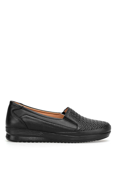 Ayakkabı Fuarı Elit 26Yslcly01C Women's Genuine Leather Casual Shoes Black