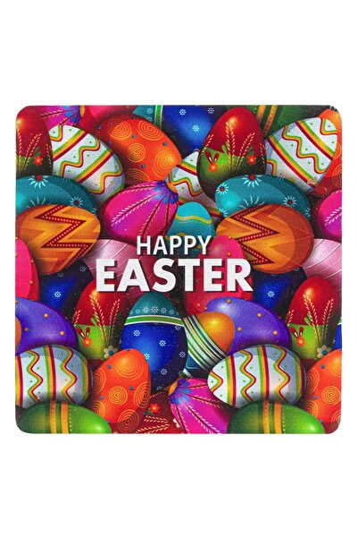 OEM Wooden Cup Holder Colored Eggs Happy Easter 11x11cm