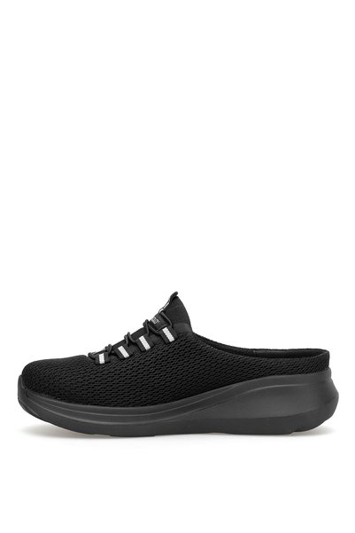 KİNG PAOLO D5109 Krakers Sabo Women's Memory Foam Flat Sandals Black