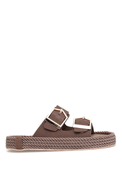 Ayakkabı Fuarı Elit Pm46 K01 Women's Flat Slippers Brown