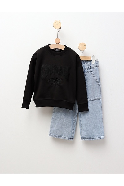 MiniKids Compleu Bluza+Blug Courage, negru 152 (11-12 ani)