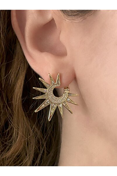 Nilly Jewelry Xuping Güneş Model Gold Küpe