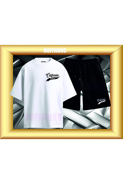 HOFFNUNG Unisex Casual Short Sleeve Set with Califormia Hoffning Print Outdoo...