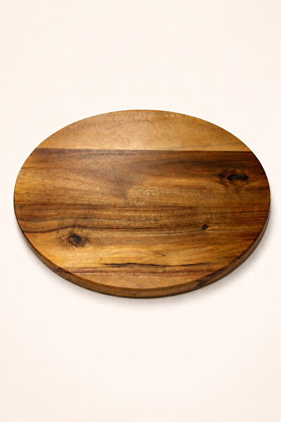 Mirilliahome Akasya Rotating Presentation Tray 36 cm Wooden Serving Stand