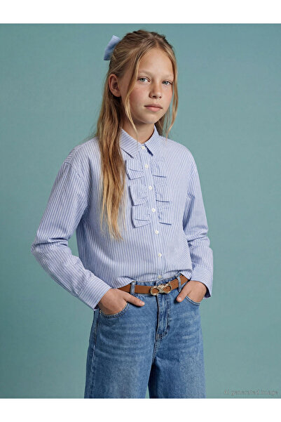 LC Waikiki Freezen Store'dan Seçimler I Fiyonk Detaylı Kız Çocuk Poplin Gömlek