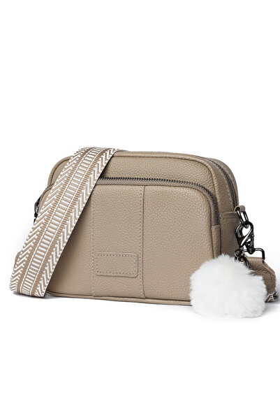 JERMYN'S Geantă Monza din piele naturală bej