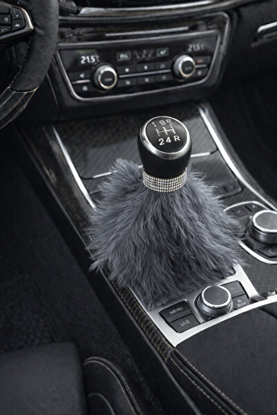 IŞILTI DESİGN Crystal Stone Detailed Feathered Car Gear Shift Ornament for Wo...