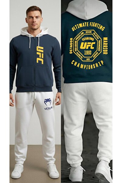 HerTarzınTrendi Ufc & Venum Men's Tracksuit Set Hooded Zipper Double Color Pr...