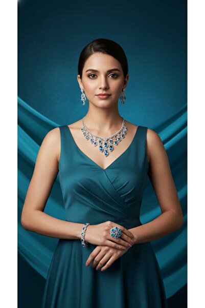 Arjwan Accessories طقم اكسسوار حلي نسائي بلمة اخاذة