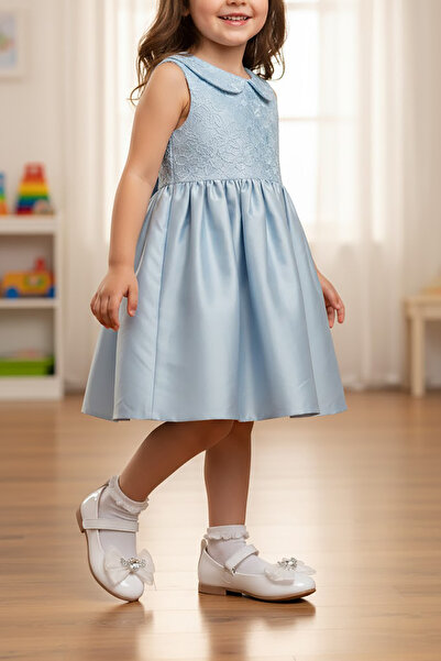 Ayakkabı Fuarı Elit Hy-P-501-26Y Filet Girls' Ballerina Flats White