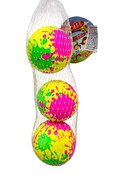 JPT Set de 3 bile colorate de cauciuc 7 cm