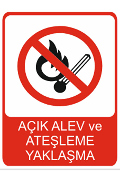HiperAD Reklam لافتة تحذيرية للهب المكشوف والاشتعال - طباعة ديكوتا - 3 مم فور...