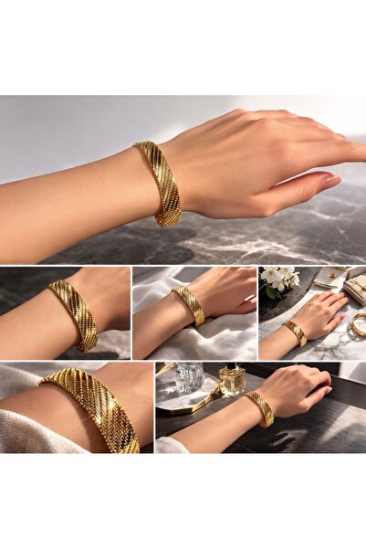 XUPING JEWELRY 22 Ayar Hasır Model Altın renginde hasır bileklik