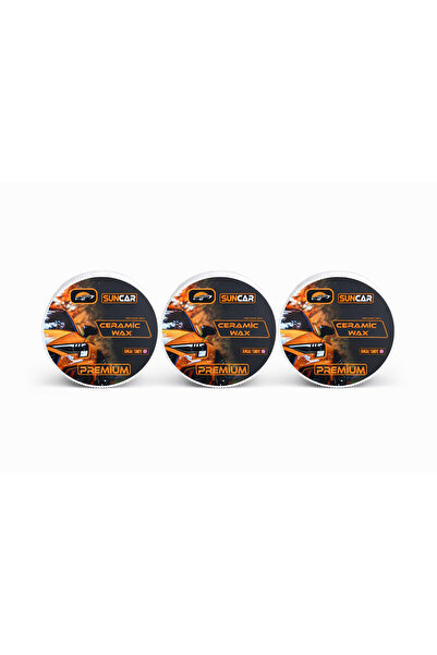 SunCar PREMİUM OTO CERAMİC WAX 150GR 3LÜ SET