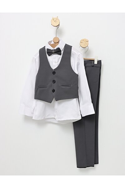 MiniKids EliteClass 4-piece elegant suit dark grey 86 (12-18 months)
