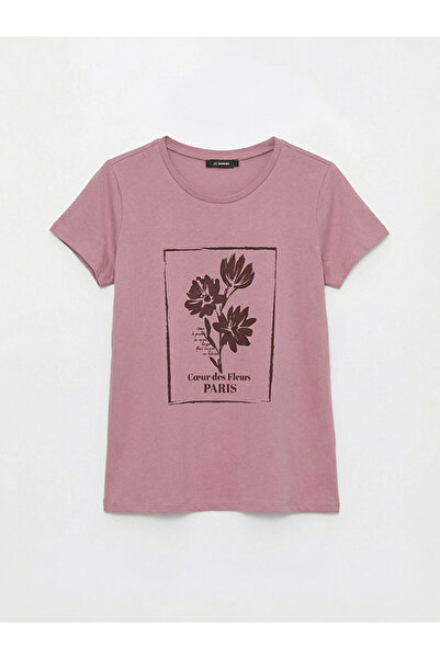 LC Waikiki RMZ GİYİM FARKIYA تي شيرت نسائي مطبوع بياقة روبا