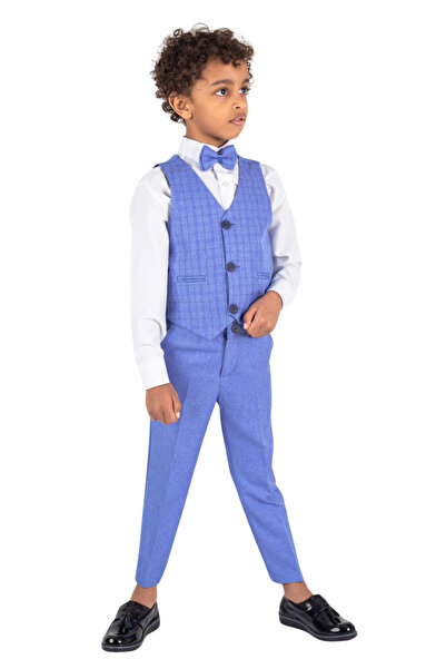 MiniKids Tony's elegant 4-piece suit in light blue 152 (11-12 years)