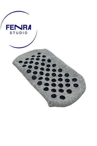 FENRA STUDIO 3-Piece Black Gray White Cotton Sole Towel Non-Slip Sole Yoga Pilates Tawaf Hajj Umrah Booties Home Socks