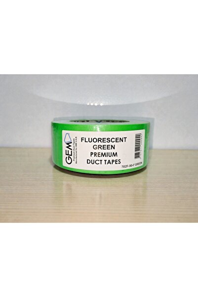 GEM - شريط لاصق قماشي/قماشي ممتاز 50 مم × 25 م - (أخضر فلورسنت)