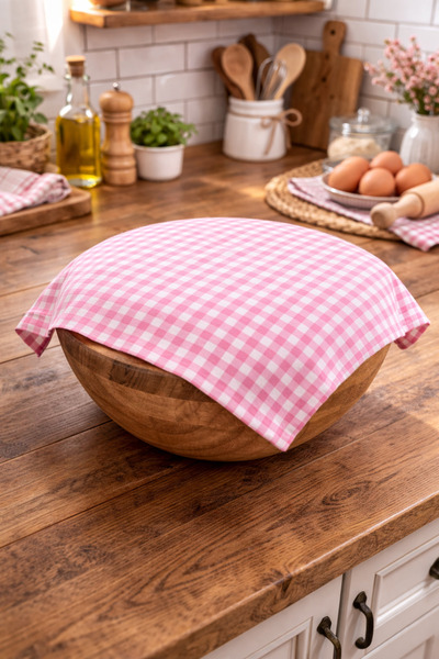 ŞAH TEXTILE DESIGN dertsiz leke tutmaz pötikareli örtü hamur kapatma bezi 40X40