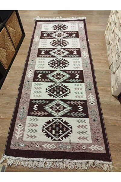 OEM Traditional Carpet, size 80 x 200 cm red and white 02