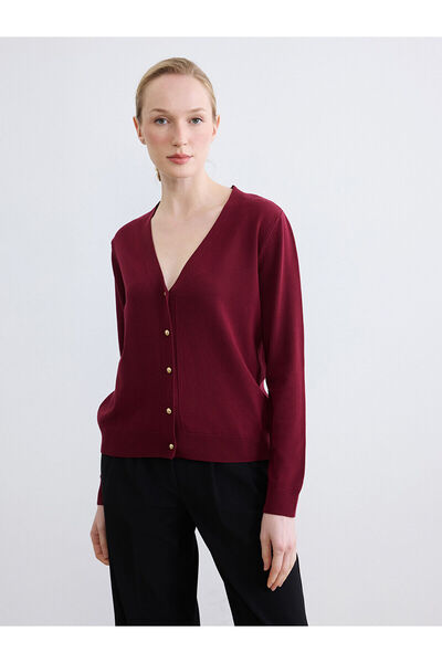 LC Waikiki Lucky Special Selection V-Neck Women's Knitwear Cardigan