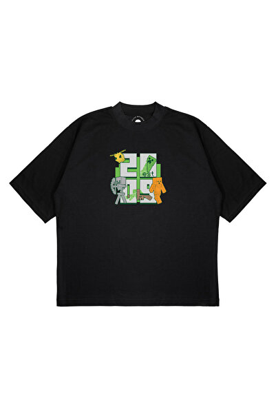PURE EFFECT Unisex Oversize kroj 2009 MINECRAFT Štampano Debeli materijal u k...