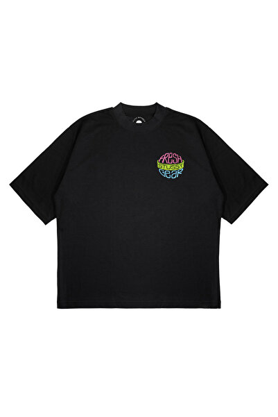 PURE EFFECT Tricou unisex oversize STUYSSY GEAR CIRCLE, cu imprimeu, croială ...