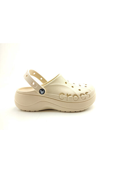 Crocs Terlik Baya Clog Platform 208186 KREM