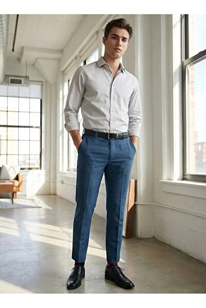 iza Men’s Stretchable Slim Fit Everyday/Office Wear Ankle Length Pants