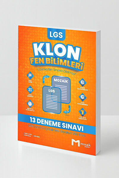 Mozaik Yayınları LGS Klon Fen Bilimleri 13 Deneme Sınavı Video Çözümlü Yeni N...