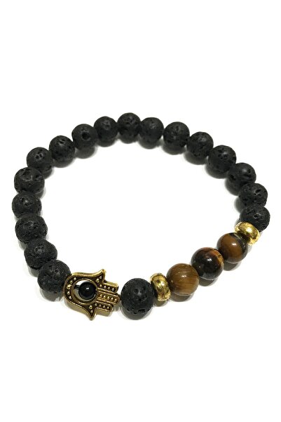 OEMS Lava Stone Bracelet - Hamsa
