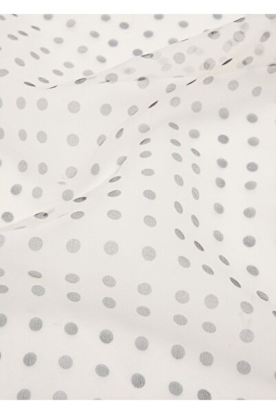 MANGO Woman Puantiye desenli fular