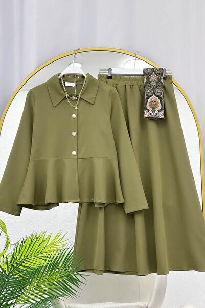 VOLT CLOTHİNG Women's Six-Piece Ruffled Skirt Set