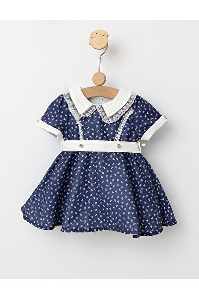 MiniKids Mellisa Lilax dress navy blue model 92 (18-24 months)