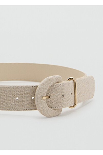 MANGO Woman Pamuk ve keten karışımı kemer