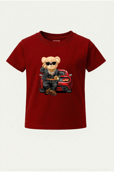 nirvoda Tricou pentru copii cu imprimeu urs cu ochelari