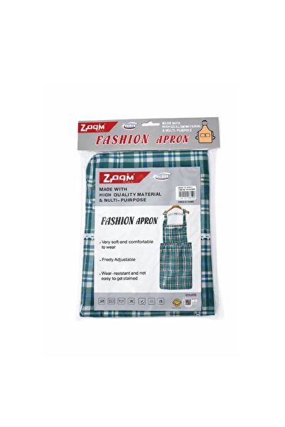 Generic Water Resistant Kitchen Apron Checkered Green