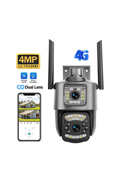 Teknova 4G 6MP Surveillance Camera with SIM and Wire – 360°, Night Vision, Mo...