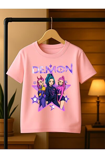 oneagılyazı Demon Soul Anime Grup Tişörtü - Sevimli Chibi Karakter & Yazı Bas...