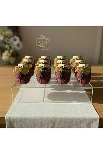 NO BRAND درزن توزيعات زواج مباخر ملكية (12 حبة) بالاسم والون حسب الطلب