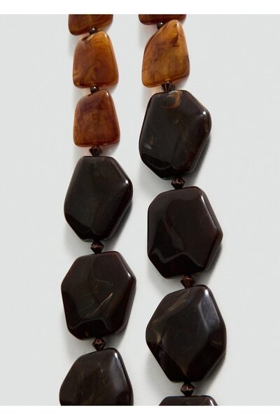 MANGO Woman Boncuklu ikili kolye