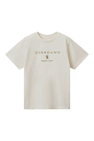 Giordano Kid's Regular Fit Cotton Crew Neck Printed Tee