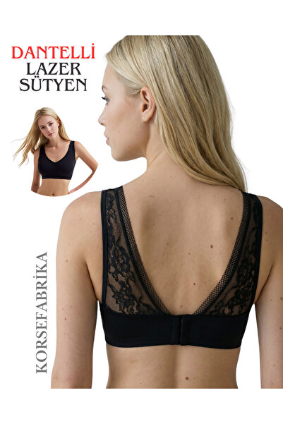 korsefabrika trend mood store Back Strap Laceed Underwire-Free Push-Up Seamle...