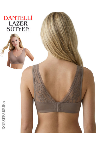 korsefabrika trend mood store Back Strap Laceed Underwire-Free Push-Up Seamle...