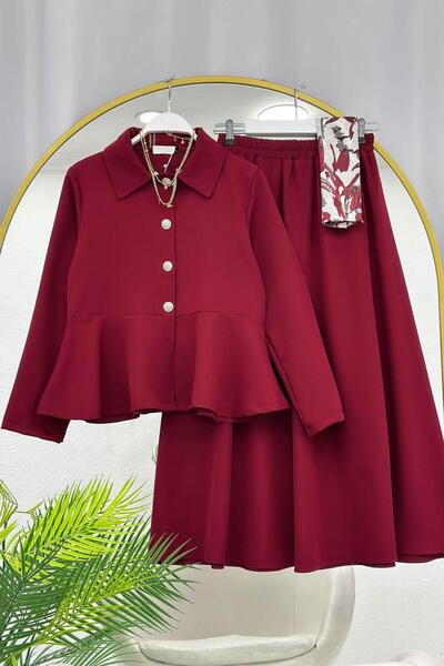 VOLT CLOTHİNG Women's Six-Piece Ruffled Skirt Set