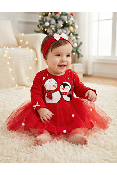 MiniKids Christmas Friends 62 Headband Dress (0-3 months)